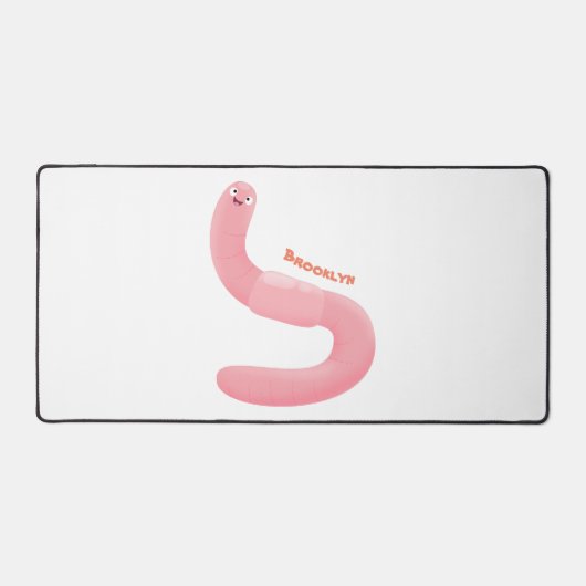 Caricature de vers de terre rose joli (Recto)