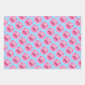 Caricature de visage de porc feuille papier d'emba (Devant)