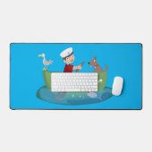 Caricature de voilier et de canot à rames garçon m (Clavier et souris)