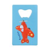 Caricature de vol d'avion rouge mignon (Dos)