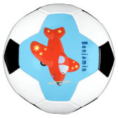 Caricature de vol d'avion rouge mignon (Tourné)