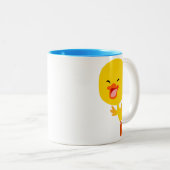 Caricature de vol mignon Canard Mug (Devant droit)
