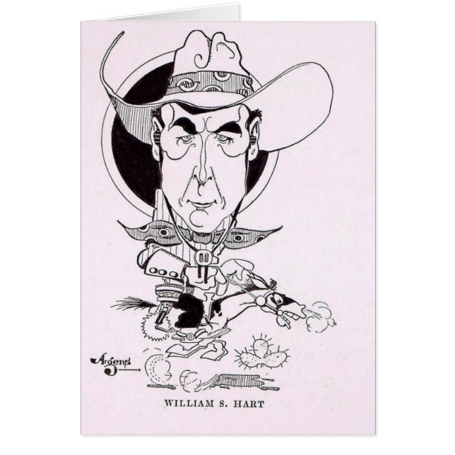 Caricature de William S. Hart (Devant)