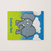 Caricature d'éléphant gris puzzle (Horizontal)