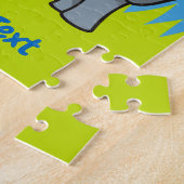 Caricature d'éléphant gris puzzle (Côté)