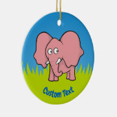 Caricature d'éléphant rose ornement céramique (Droite)