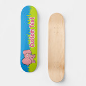 Caricature d'éléphant rose skateboard (Recto)