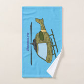 Caricature d'hélicoptère camoflage de l'armée (Serviette à main)