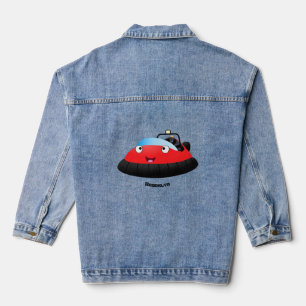Caricature d'hovercraft rouge joyeux
