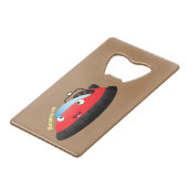 Caricature d'hovercraft rouge joyeux (Devant Angle)