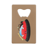 Caricature d'hovercraft rouge joyeux (Dos)