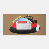 Caricature d'hovercraft rouge joyeux (Clavier et souris)