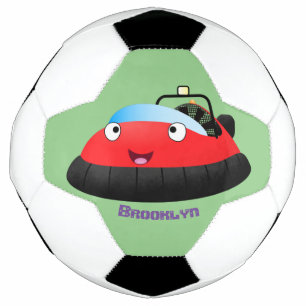Caricature d'hovercraft rouge joyeux