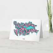 Caricature DJ de GIRL carte d'anniversaire (Dos)