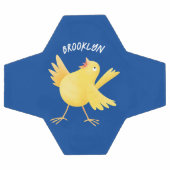 Caricature d'oiseau canari jaune chantant mignon (Plat)