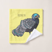 Caricature d'oiseau de faisan paon de Bornéo (Gant de toilette)