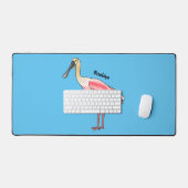 Caricature d'oiseau de spatule de rose (Clavier et souris)