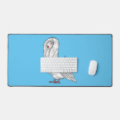 Caricature d'oiseau pigeon Jacobin (Clavier et souris)