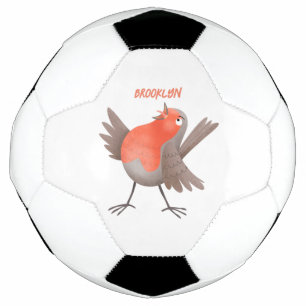 Caricature d'oiseau rouge chantant mignon