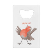 Caricature d'oiseau rouge chantant mignon (Dos)