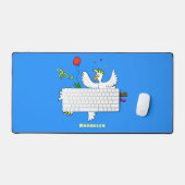 Caricature d'oiseaux de cockatoo amusante (Clavier et souris)