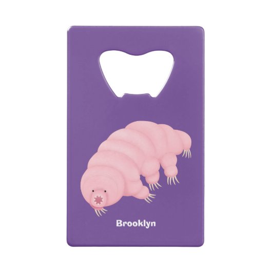 Caricature d'ours d'eau tardigrade rose mignon (Devant)