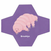 Caricature d'ours d'eau tardigrade rose mignon (Plat)