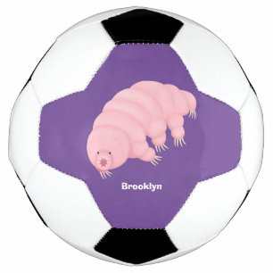 Caricature d'ours d'eau tardigrade rose mignon