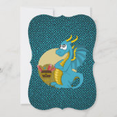 Caricature dragon anniversaire invitations à impri (Dos)