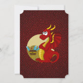Caricature dragon anniversaire invitations à impri (Dos)