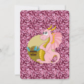 Caricature dragon anniversaire invitations à impri (Dos)