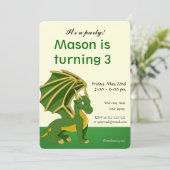 Caricature dragon anniversaire invitations à impri (Debout devant)