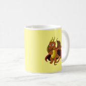 Caricature Dragon Orange Café Mug (Devant droit)