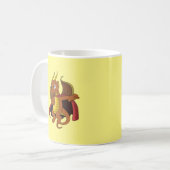 Caricature Dragon Orange Café Mug (Devant gauche)