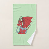 Caricature Dragon Rouge (Serviette à main)