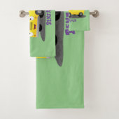 Caricature du bus scolaire jaune joyeux (En situation)