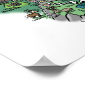 Caricature du Tour du Mont Blanc - affiche 20" x 1 (Coin)