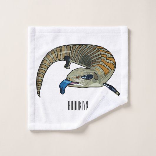 Caricature en bleu (Gant de toilette)