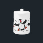 Caricature en bleu bouffin joyeux<br><div class="desc">Ce dessin présente un joli puffin joyeux dans un adorable style d'illustration de dessin animé. Beaucoup de plaisir de macareux !</div>