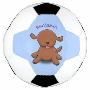 Caricature en bleu pour chien de chiot joyeux