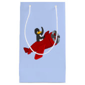 Caricature en pingouin volant petit sac cadeau (Devant)