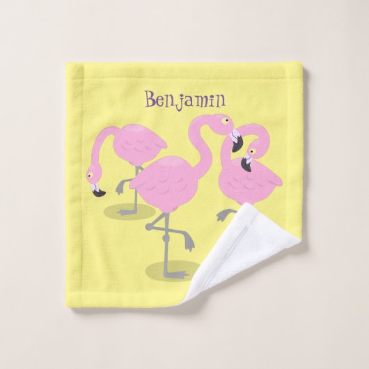 Caricature en trio flamand rose mou (Gant de toilette)
