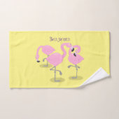 Caricature en trio flamand rose mou (Serviette à main)