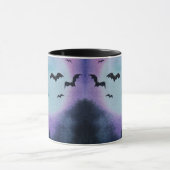Caricature Haunted House Pleine lune Halloween Mug (Centre)