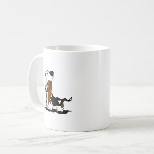 Caricature Howing Hound Coffee Mug (Devant gauche)