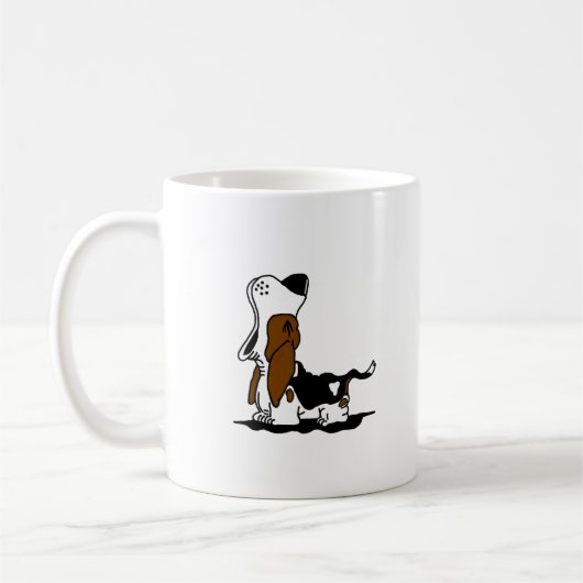 Caricature Howing Hound Coffee Mug (Gauche)