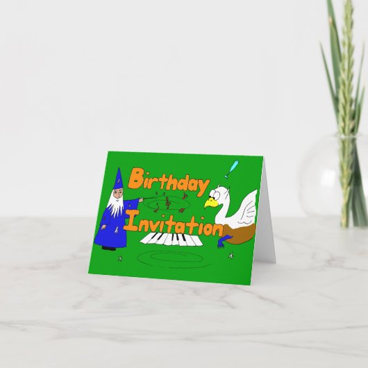 Caricature Imaginaire Anniversaire Invitation avec (Devant)