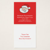 Caricature informelle et amusante du Père Noël pro (Devant & derrière)