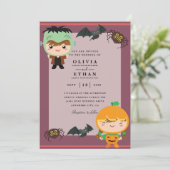 caricature invitation à un mariage d'halloween (Debout devant)