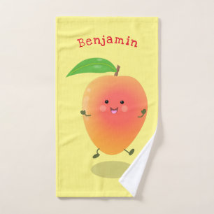 Caricature jaune mangue mignonne